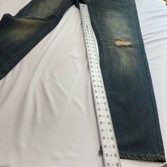 Demolition Destroyed Distressed Men’s Denim Jeans Size 38 X 33 - Picture 6 of 11
